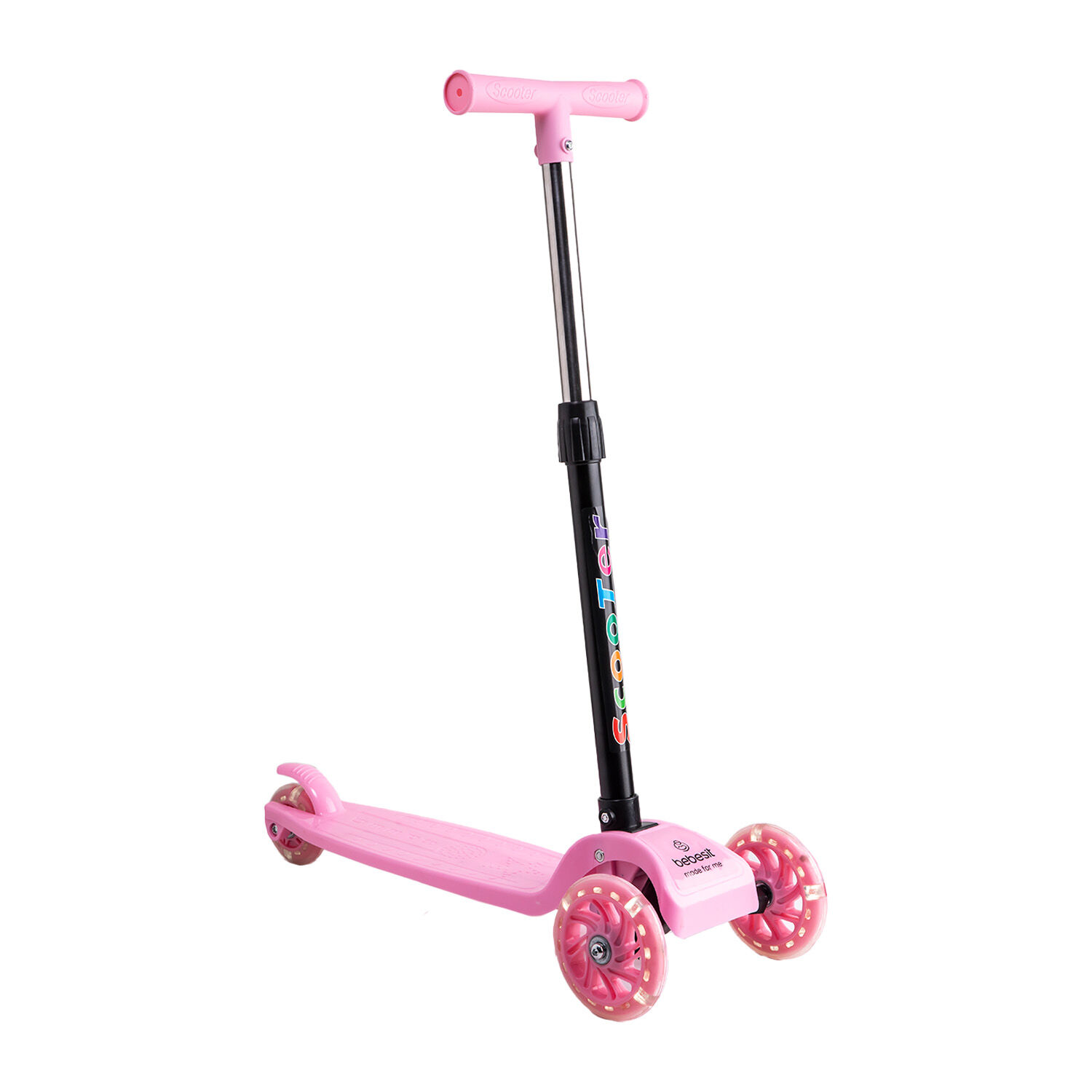 Scooter Monopat&iacute;n Ni&ntilde;a Regulable Plegable Xt03 Rosa Bebesit image number 0.0