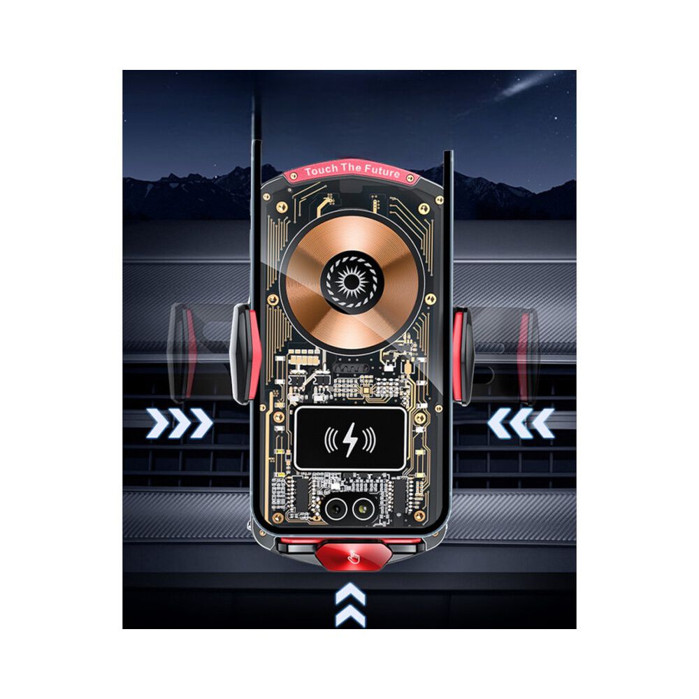 Soporte De Celular Para Auto Con Cargador Inalambrico image number 1.0