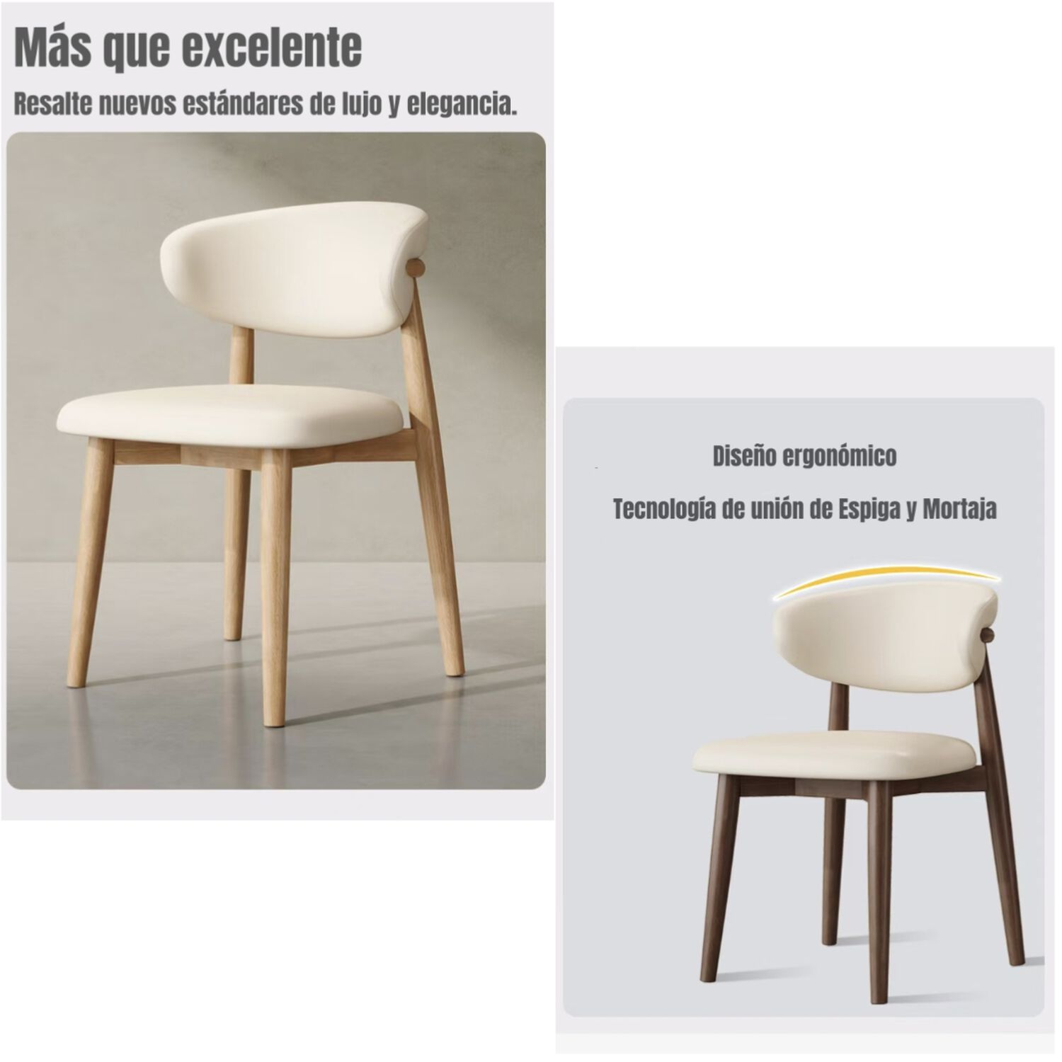 Pack 2 Sillas De Comedor Madera Caf&eacute; Family By Lubabycas image number 5.0