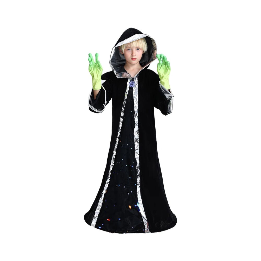 Disfraz Alien Marciano M&iacute;stico Stardy Infantil Para Ni&ntilde;os Verde Cosplay Extraterrestres Espacial Ideal Para Fiesta, Halloween image number 4.0