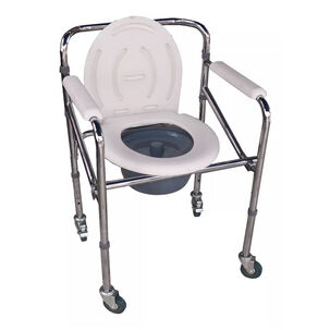 Baño Wc Inodoro Portátil Con Ruedas Silla Plegable Con Balde 6002b
