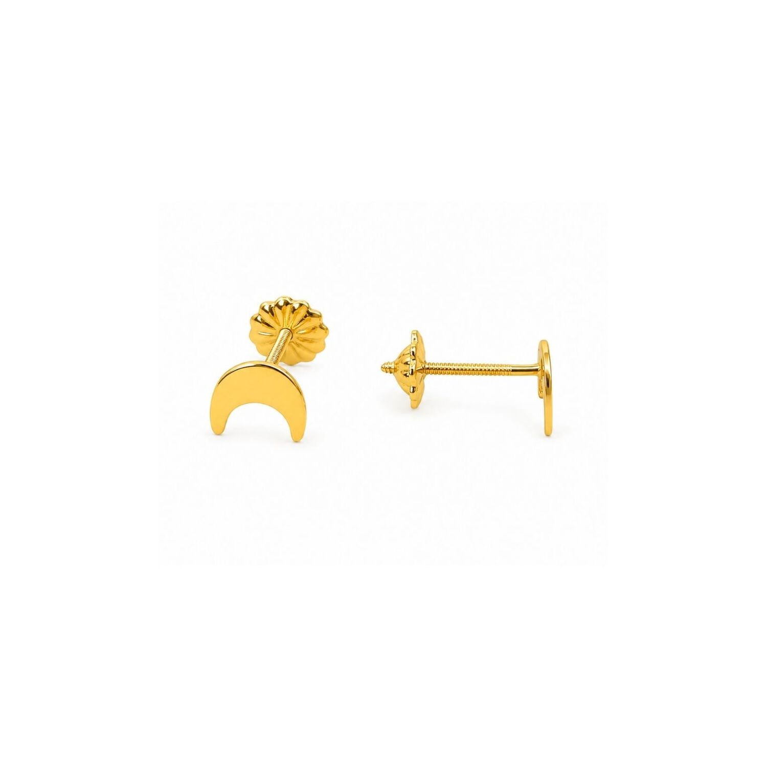 Aros Luna 5mm Oro 18k Nacional 0.70 Gr Dorado Mujer Regalo image number 3.0