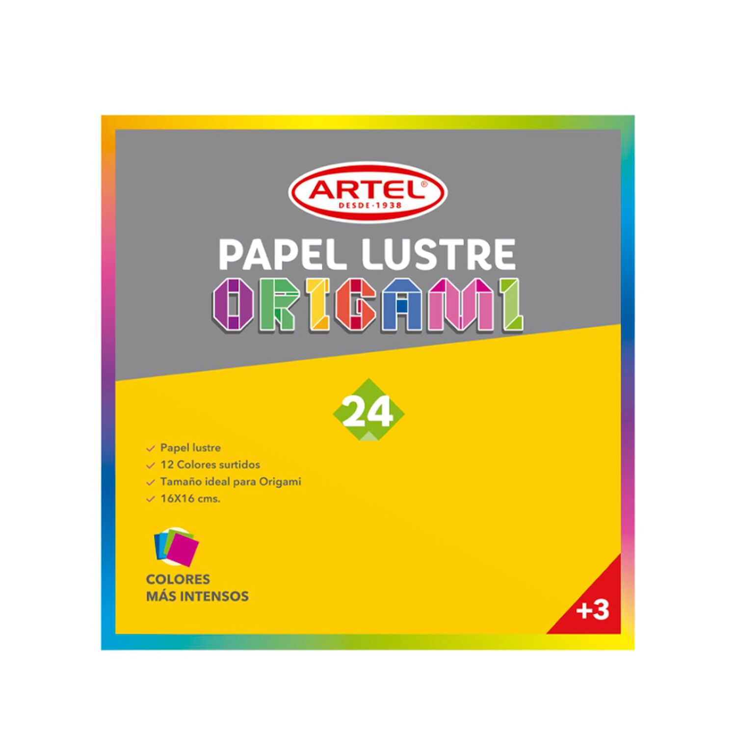 Block Papel Lustre 24 Hojas 12 Col 16x16 Artel image number 0.0