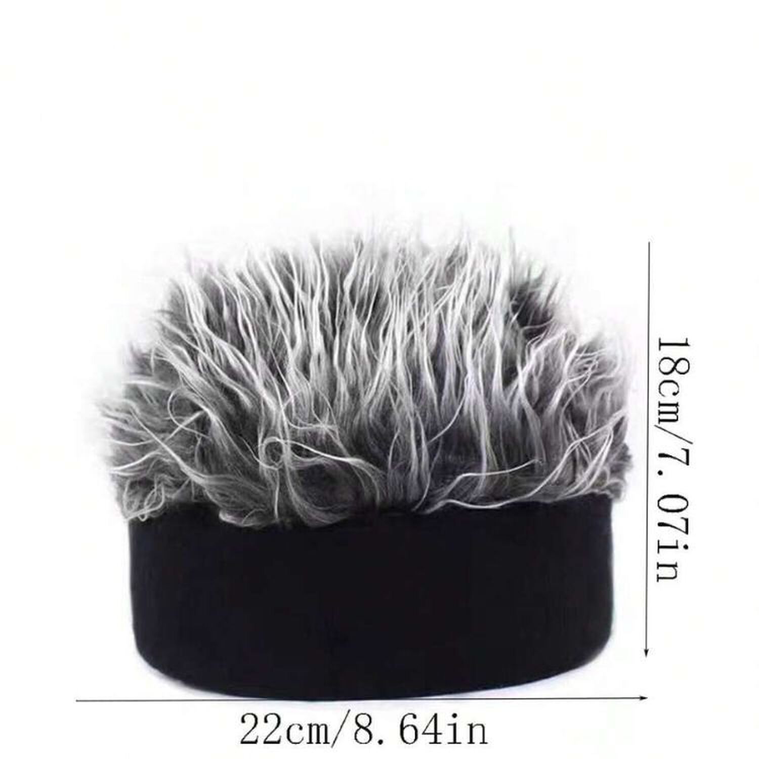 Gorra Con Peluca De Pelo Falso Gris Tem&aacute;tico image number 2.0