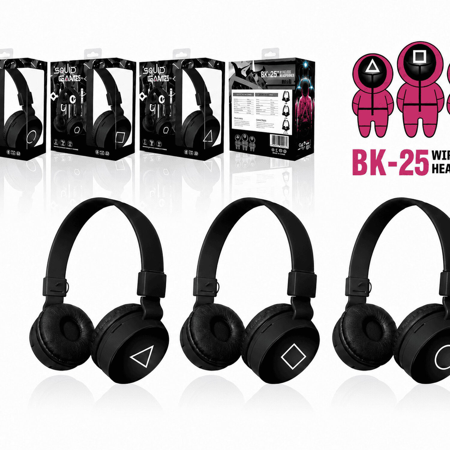 Audifonos Squid Game Bk-25 Negros image number 1.0