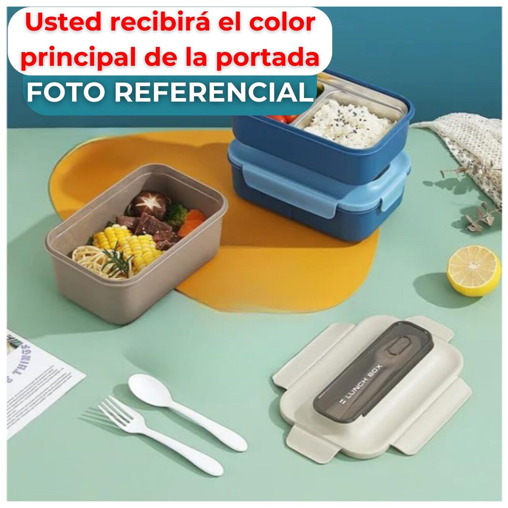 Fiambrera Contenedor Térmico 2 Divisiones Táper Acero Inox Green image number 2.0