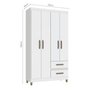 Cl&oacute;set Vekkahome Lisboa / 4 Puertas / 2 Cajones