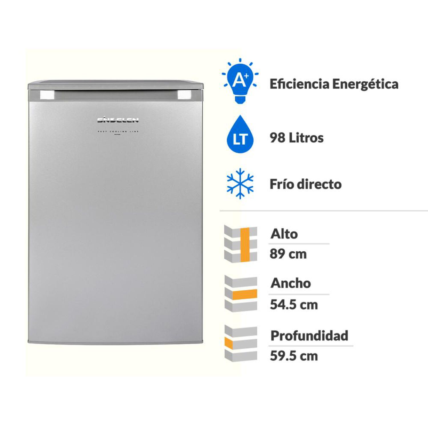 Freezer Vertical Sindelen SFV-105SI / Fr&iacute;o Directo / 98 Lts. / A+ image number 1.0