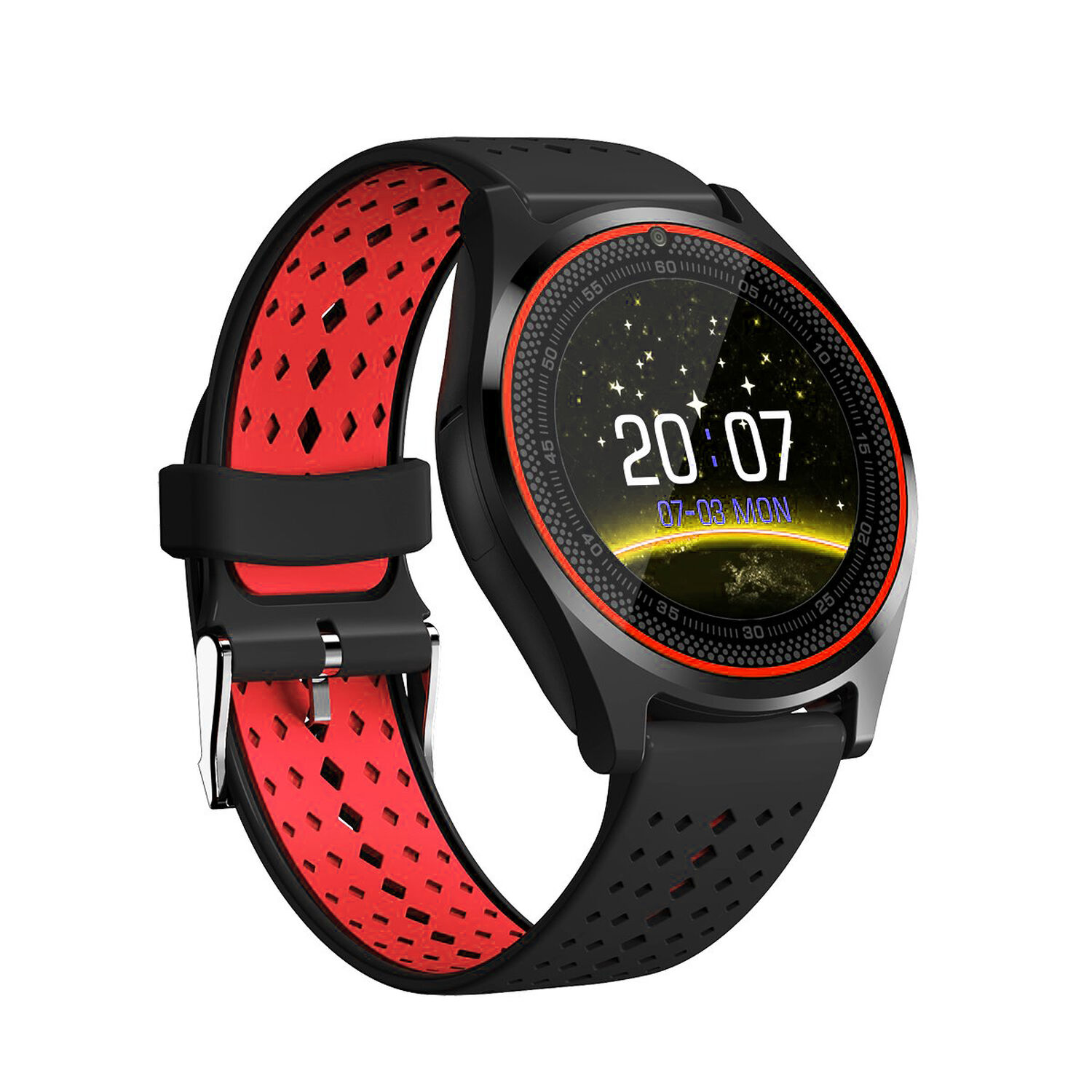 Smartwatch Con Pantalla Lcd Bluetooth Color Rojo - Ps image number 0.0