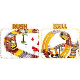 Juguete Pista De Carrera Autos De Construccion 201 Piezas Infantil