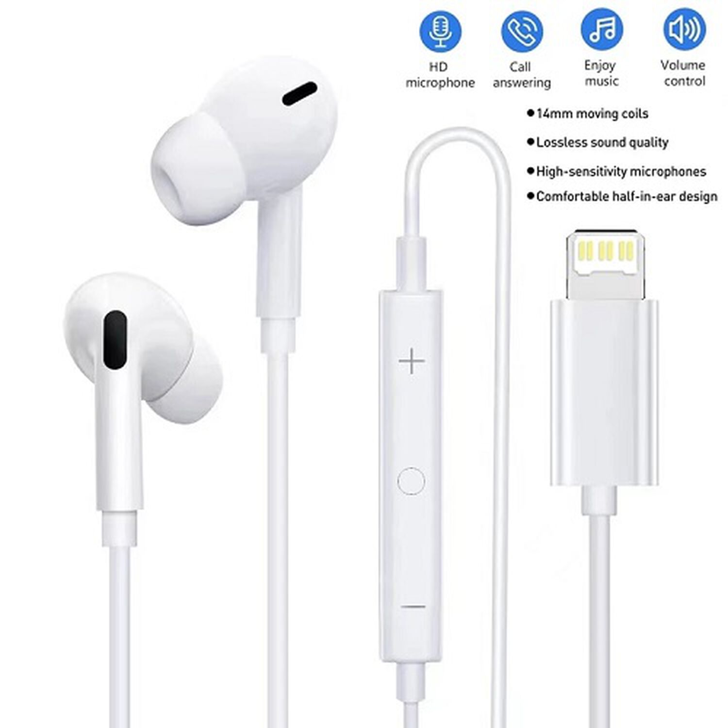 Aud&iacute;fonos Con Cable Compatible Para Iphone Ligthining 8 Pines image number 3.0
