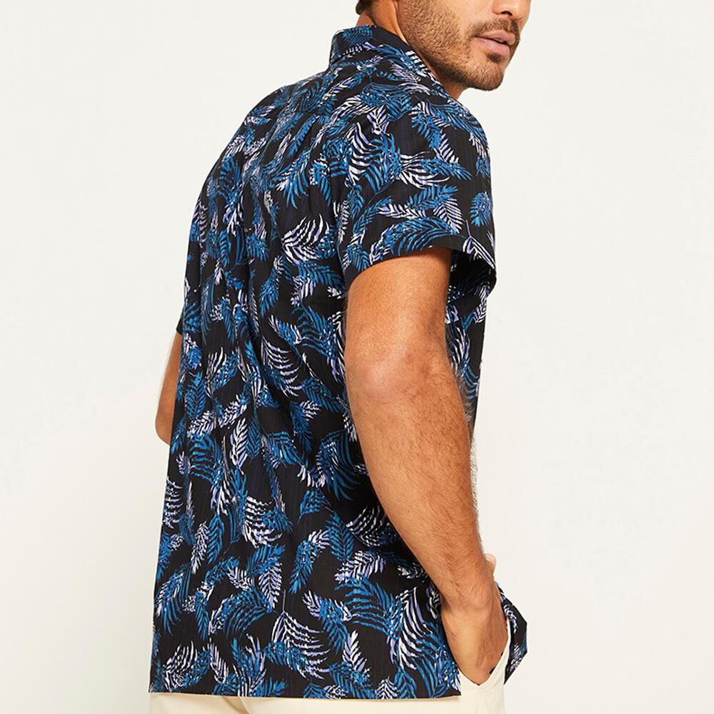 Camisa Manga Corta Hombre Az Black image number 2.0