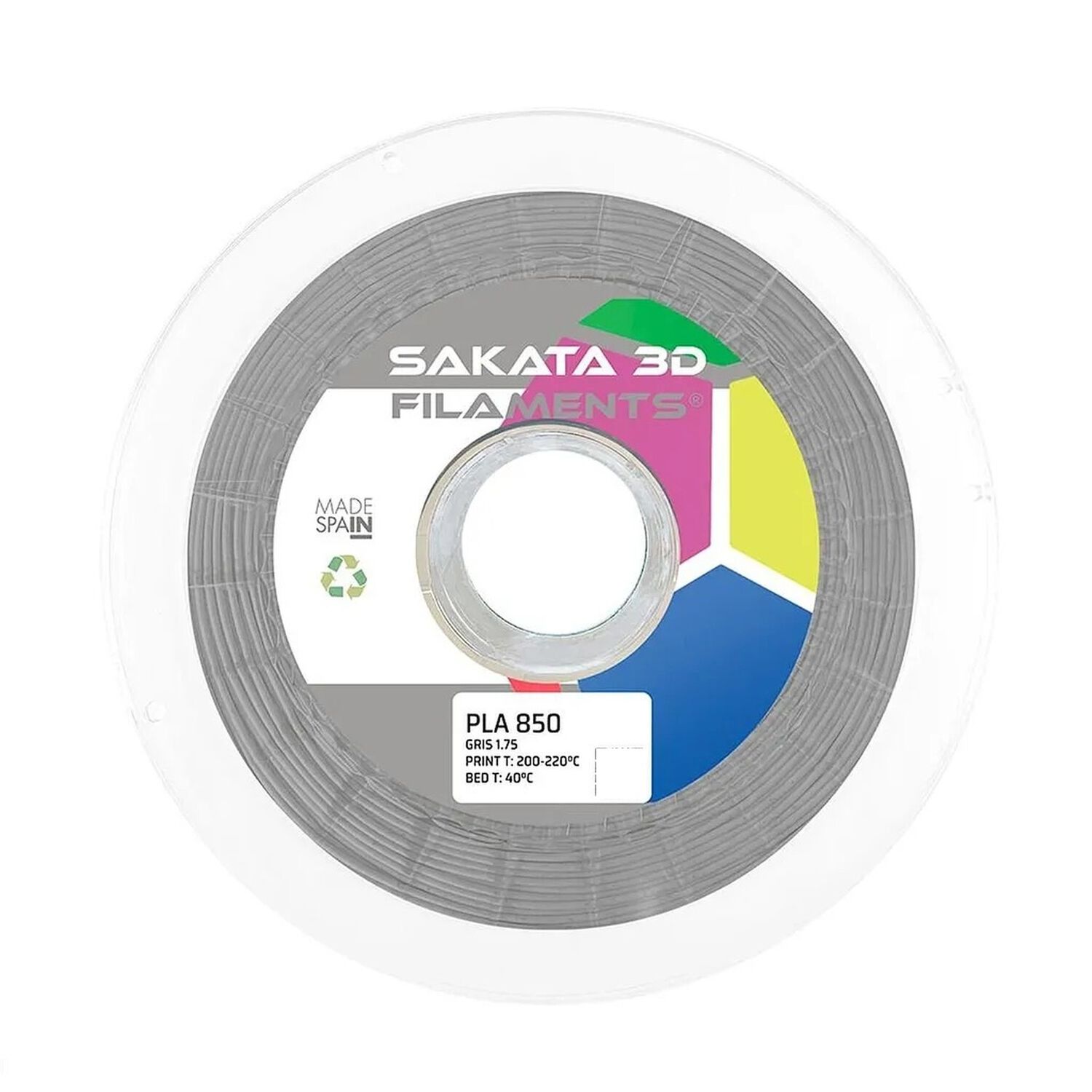 Filamento Sakata Pla 850 Gris 1.75mm 1kg image number 0.0