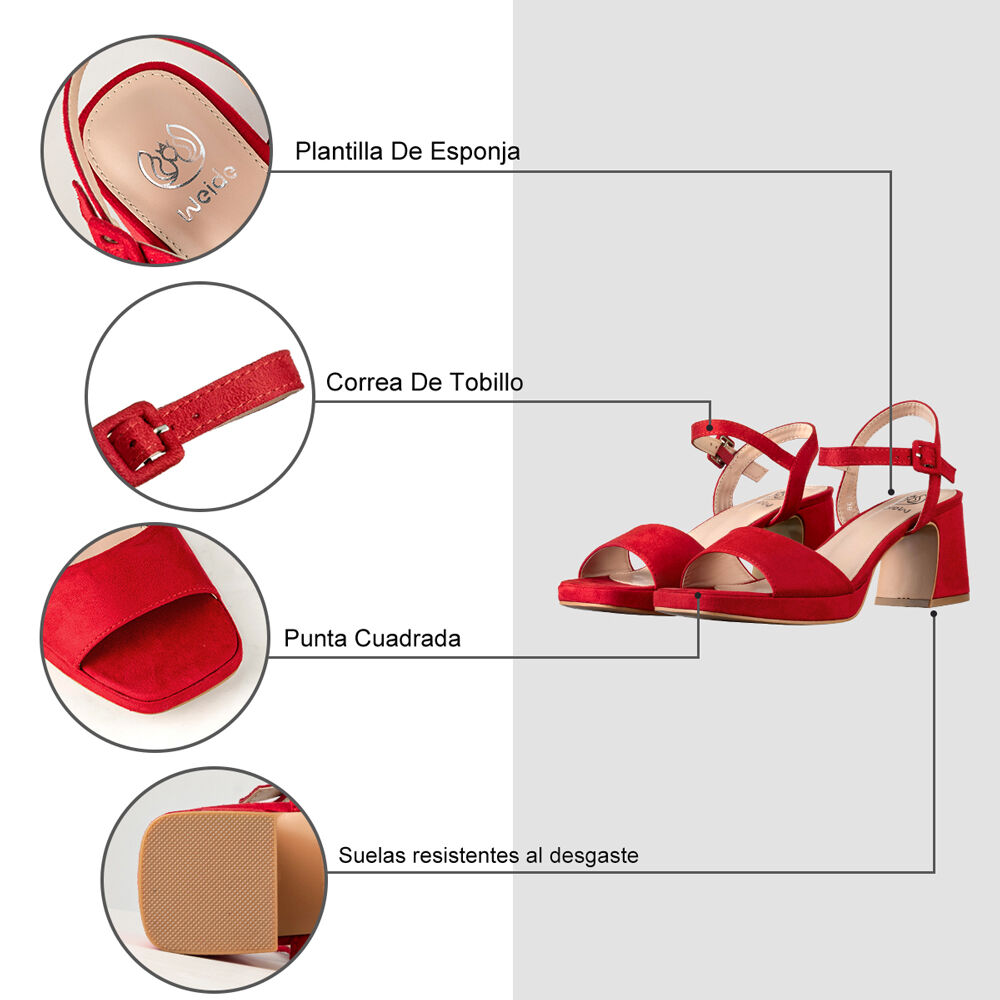 Sandalia De Vestir Fiesta Taco Medio Mujer Weide You238 image number 7.0