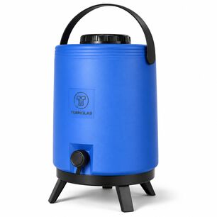 Maxi Termo Termolar 12 Litros Azul Con Llave Y Asa