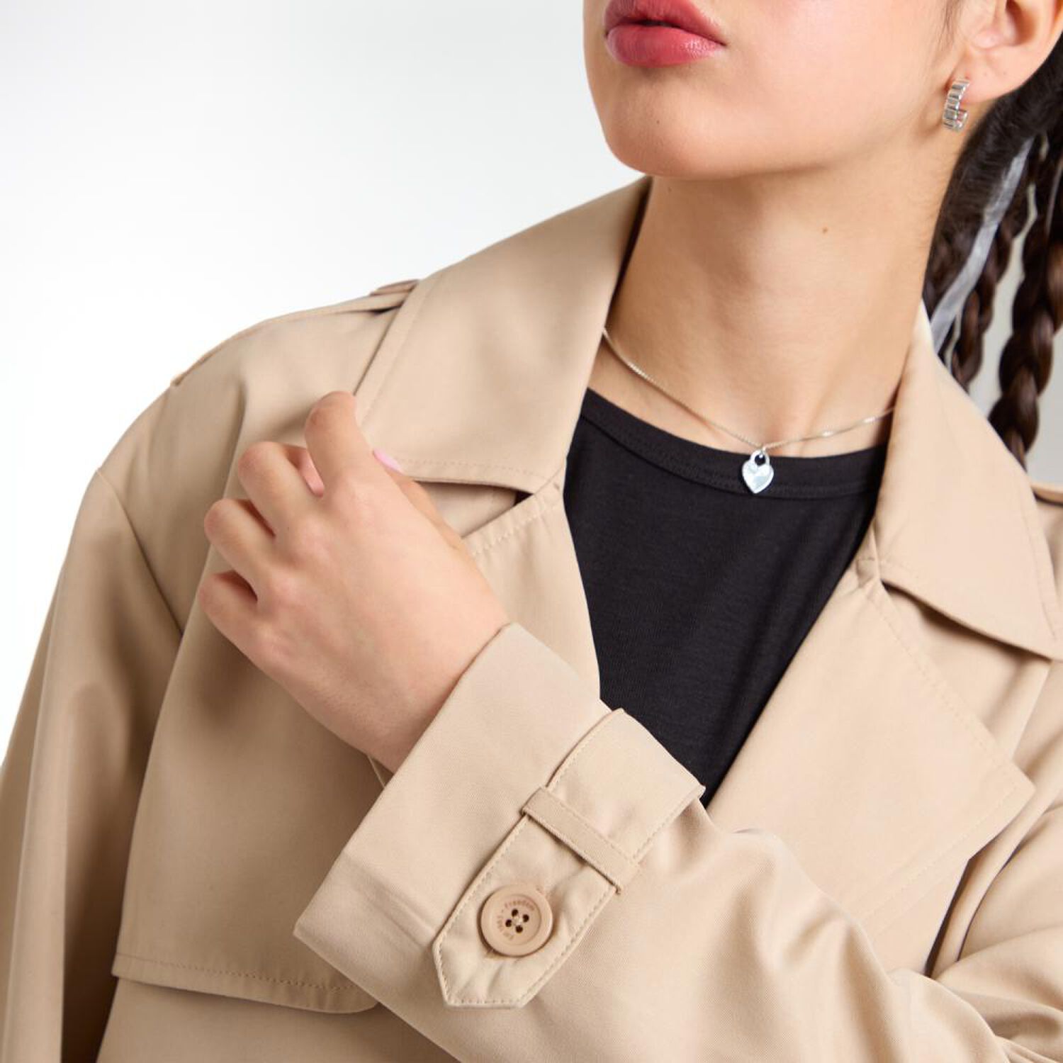 Chaqueta Crop Trench Cuello Solapa Mujer Freedom image number 4.0