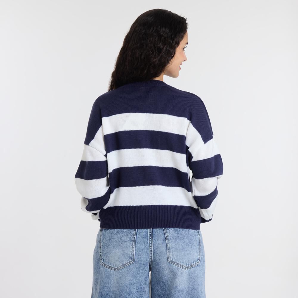 Sweater Rayas Marinero Manga Larga Cuello Reodndo Mujer Freedom image number 3.0