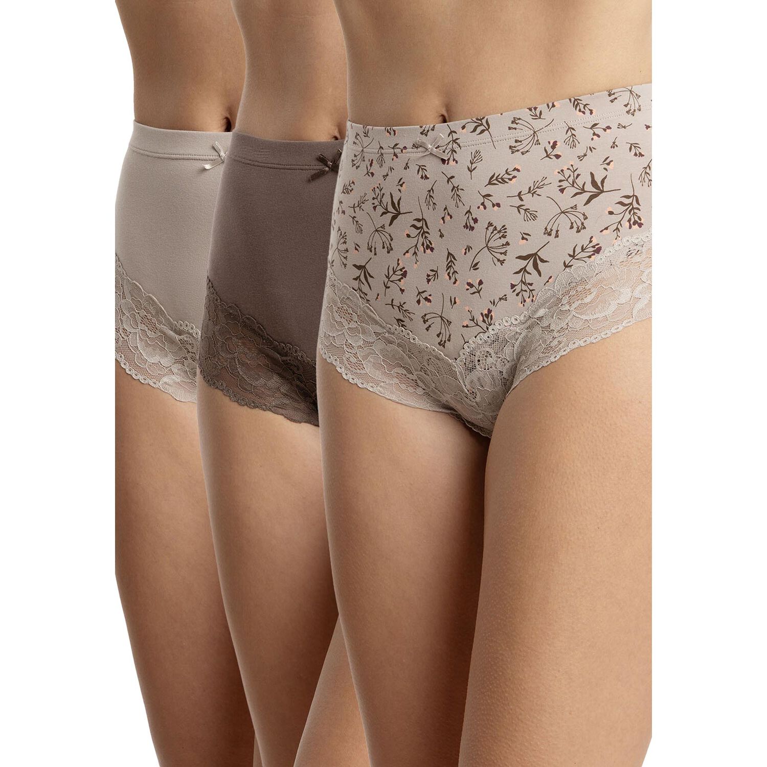 Pack 3 Pantaletas Tiro Alto Algod&oacute;n Mujer Kayser P3145053-caf3 image number 0.0