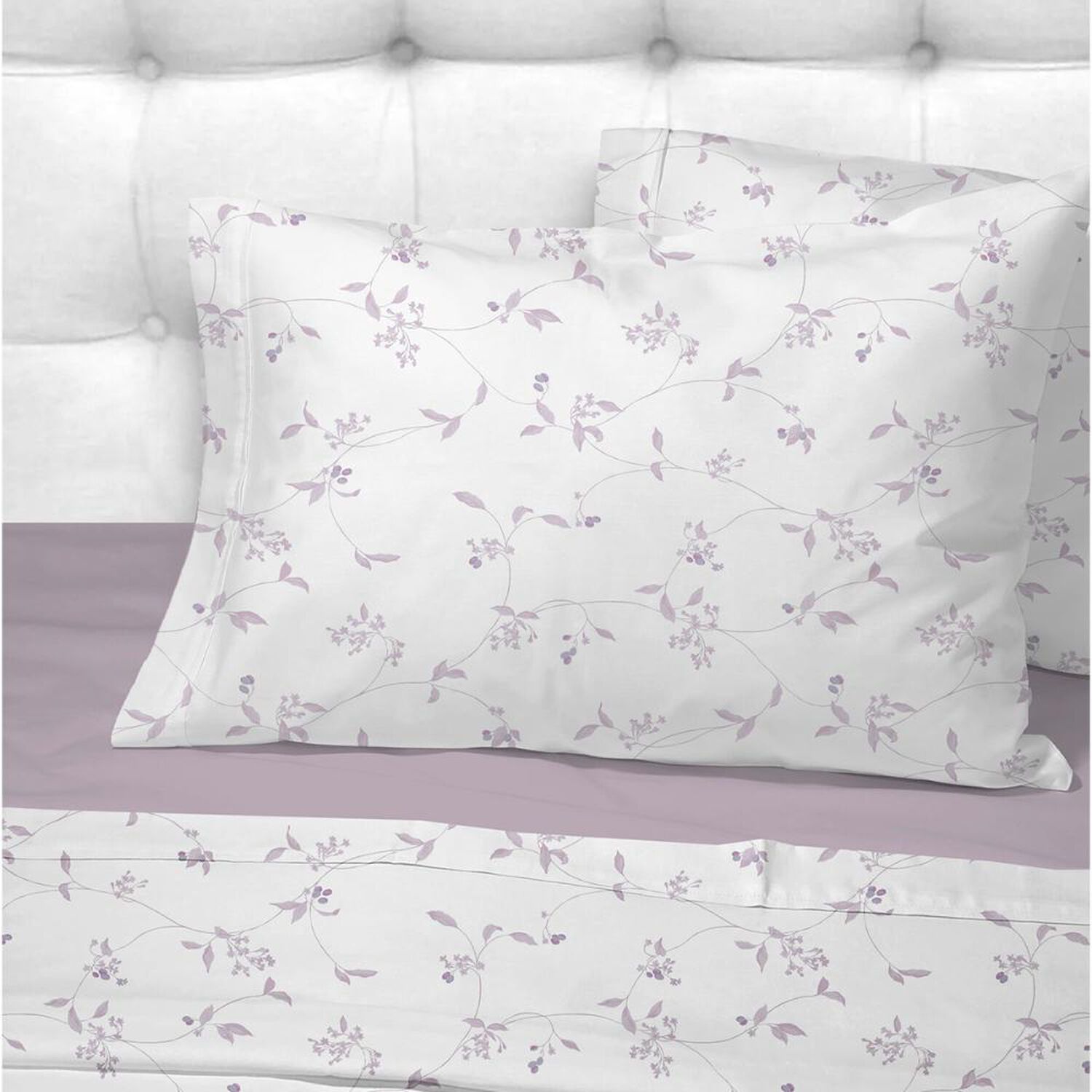 Sabanas Andes 180 Hilos Estampada Enredadera Lila 1.5 Plazas image number 1.0