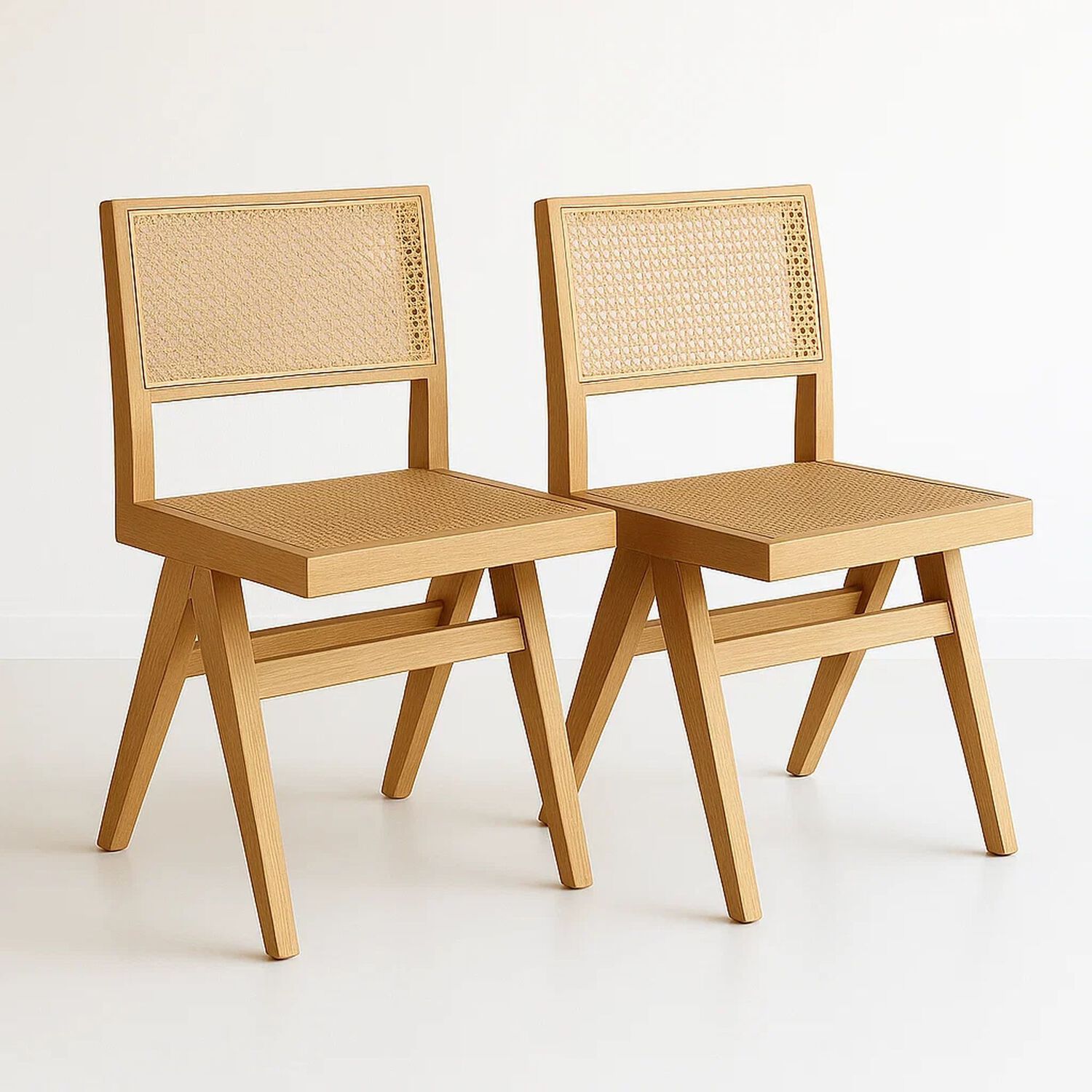 Pack De 2 Sillas Savia De Rattan - Natural image number 0.0