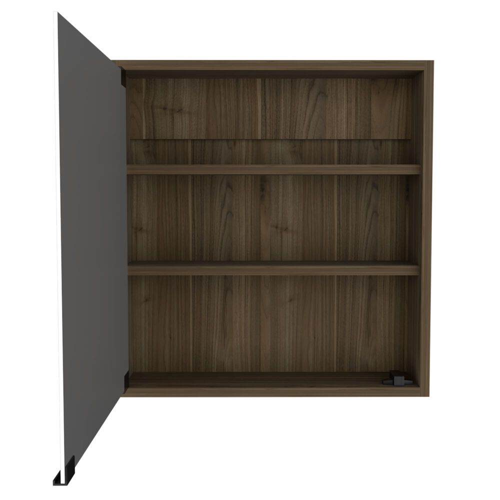 Mueble Botiquin De Baño Con Espejo 53x50x12.5 Cm Café Oscuro image number 3.0