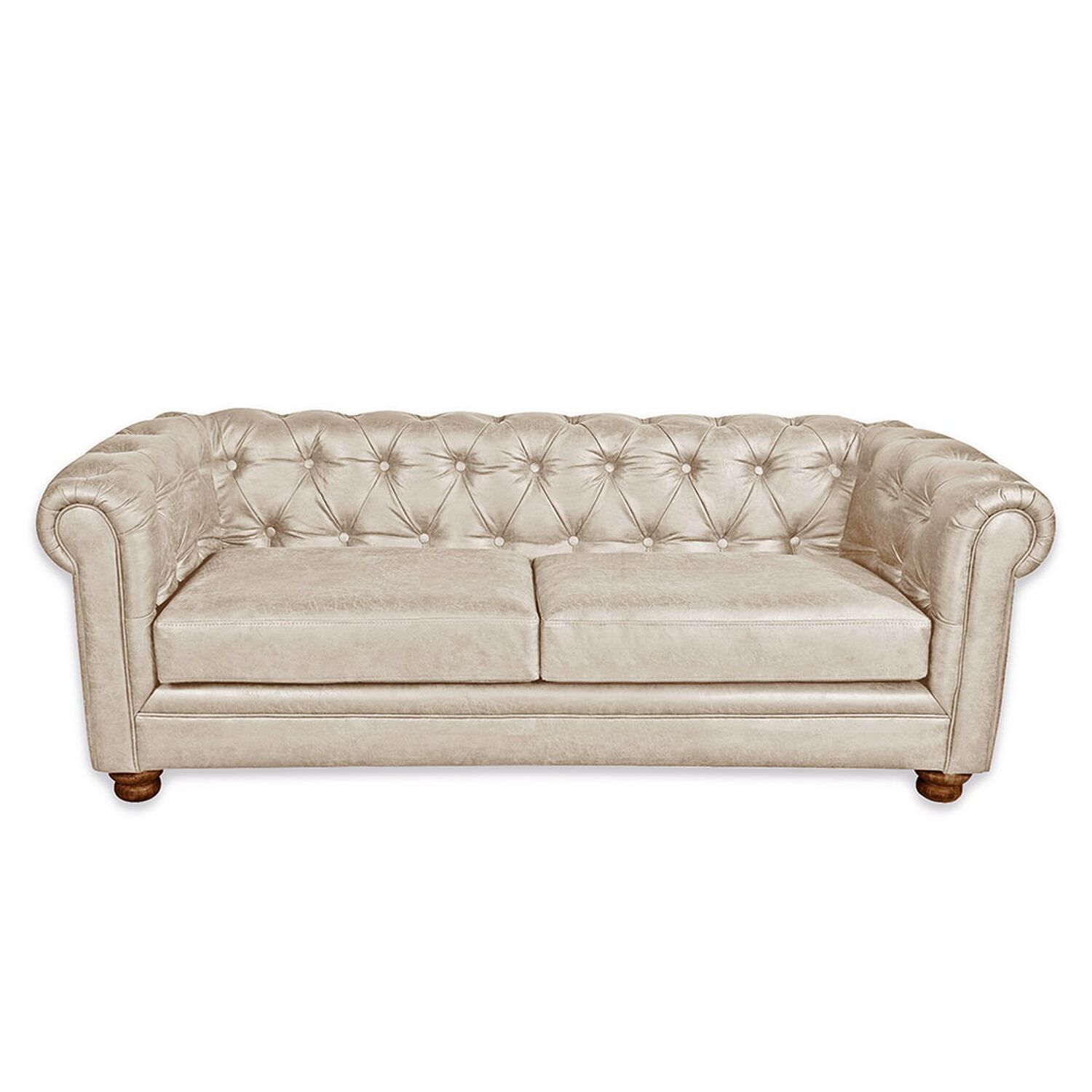 Sofa Florencia 3 Cuerpos Cuero Colorado Beige image number 1.0