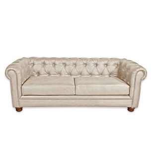 Sofa Florencia 3 Cuerpos Cuero Colorado Beige
