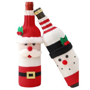 Juego 3 Fundas Botella Vino Decoración Navideña Hogar Pascua
