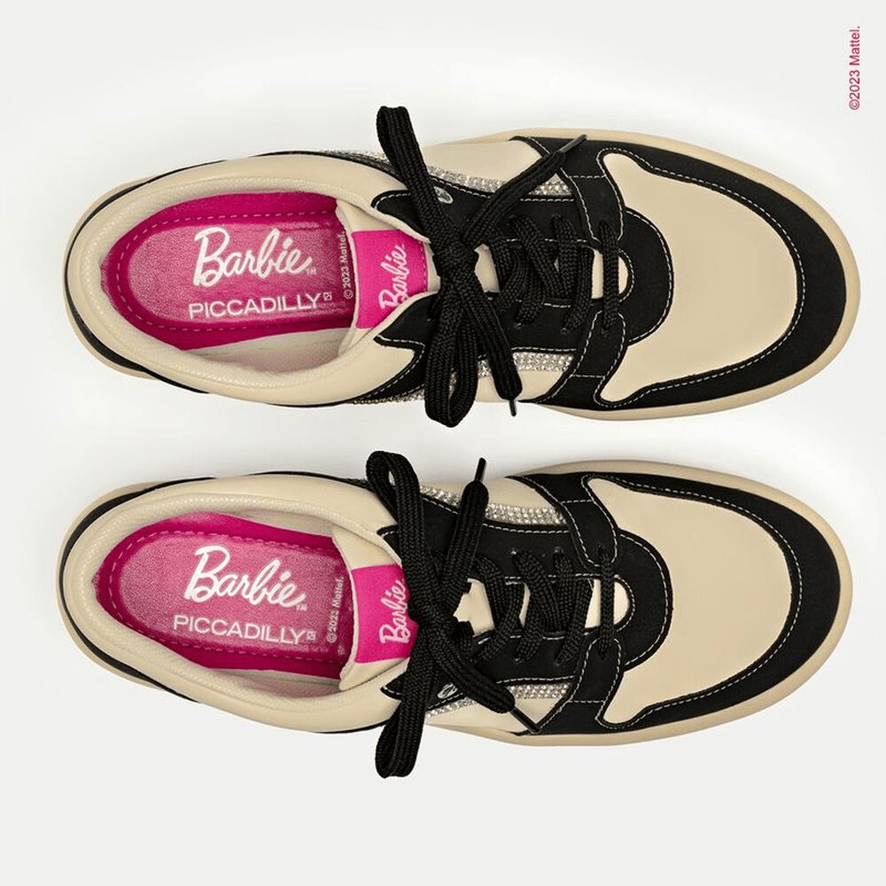 Zapatilla Mujer Negro/beige Barbie Piccadilly image number 4.0