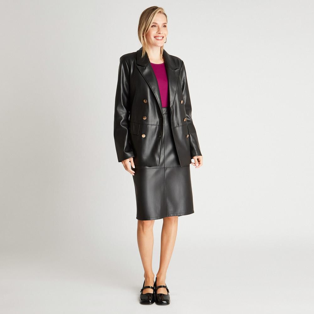 Blazer Regular Cuello Solapa Mujer Lorenzo Di Pontti image number 1.0