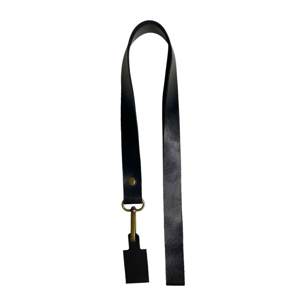 Lanyard De Cuero Negro Tratur image number 2.0