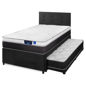 Cama Nido Flex Nexus / 1.5 Plazas / Base Normal + Respaldo