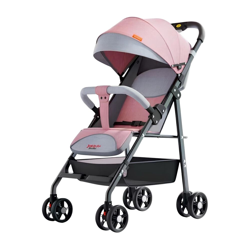 Coche De Paseo Reclinable Liviano Smart Rosado Lubabycas image number 8.0