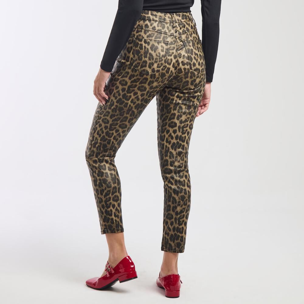 Pantalón Estampado Tiro Medi Skinny Mujer Kimera image number 3.0