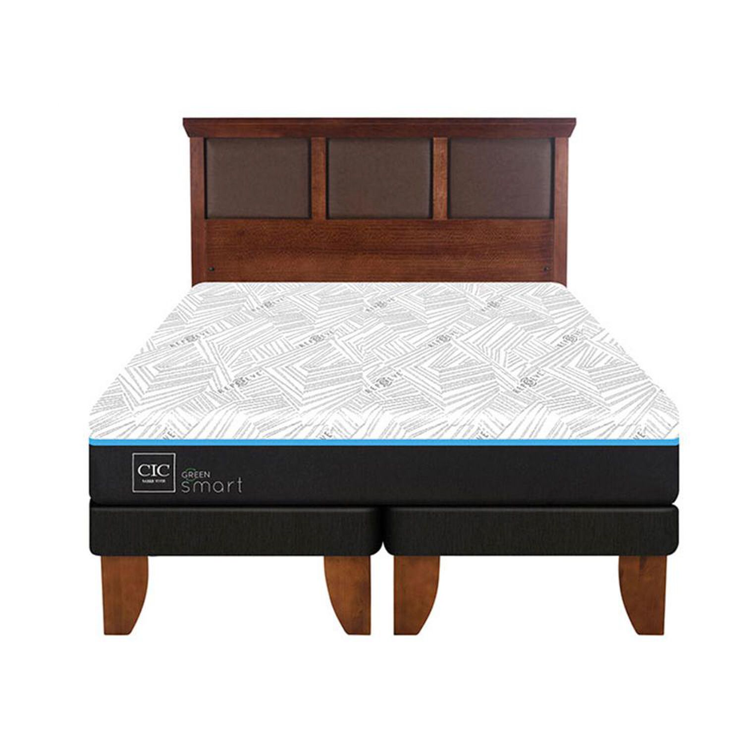 Cama Europea Cic Green Infinity / King / Base Dividida + Respaldo image number 0.0