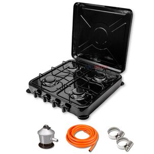 Cocinilla Encimera A Gas 4 Platos + Kit De Instalación