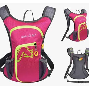 Mochila Outdoor Trekking Running + Bolda De Agua Rosado