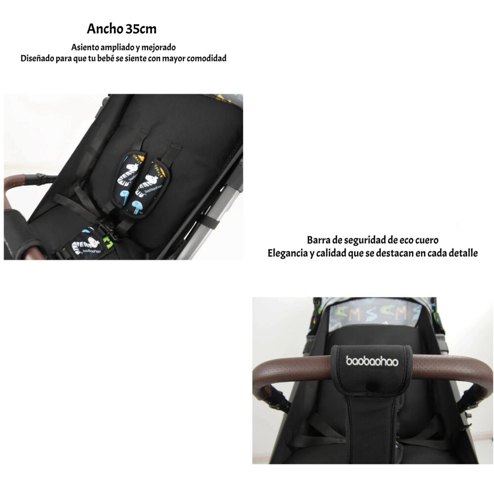 Coche De Paseo Tipo Maleta 0-3 A&ntilde;os Milan Gris By Lubabycas image number 6.0