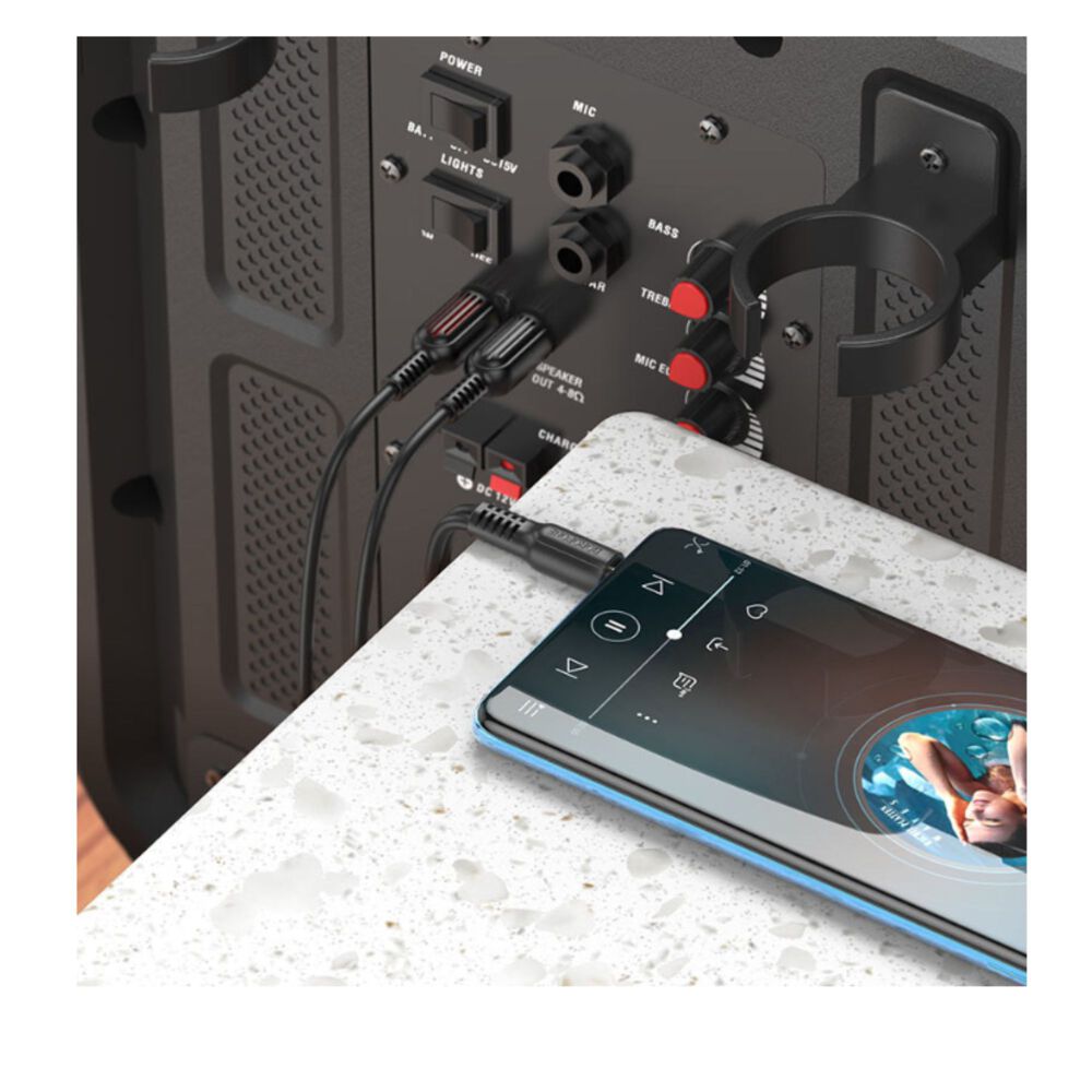 Cable Aux Audio Bl11 3,5mm A Doble Rca Borofone image number 3.0