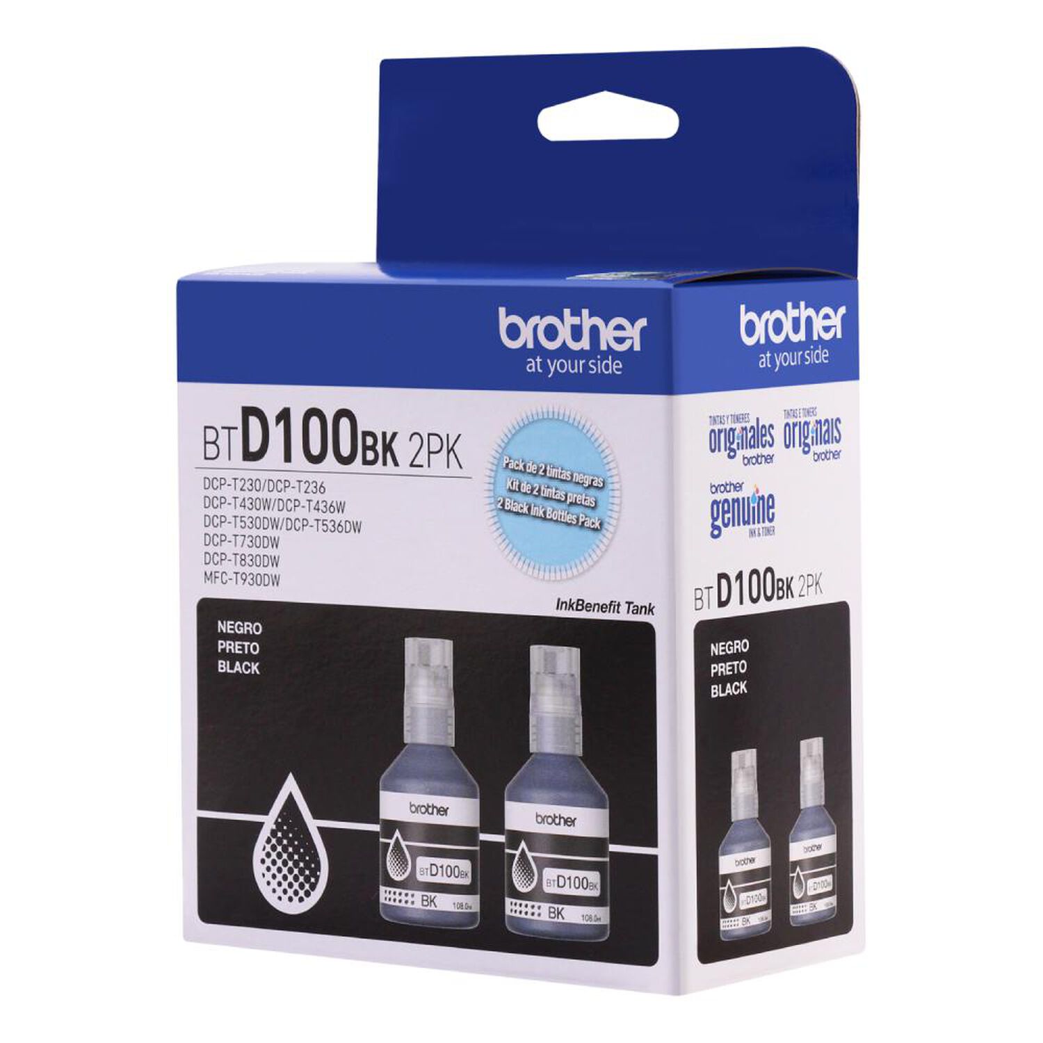 Pack Tinta Negra Brother BTD100BK 2PK Black image number 4.0
