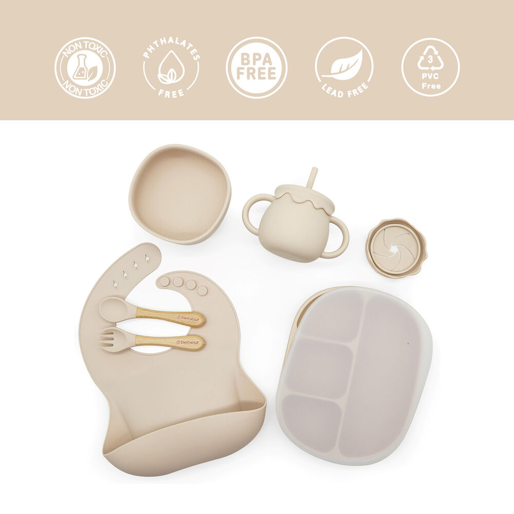 Set Alimentación October Silicona Beige image number 4.0