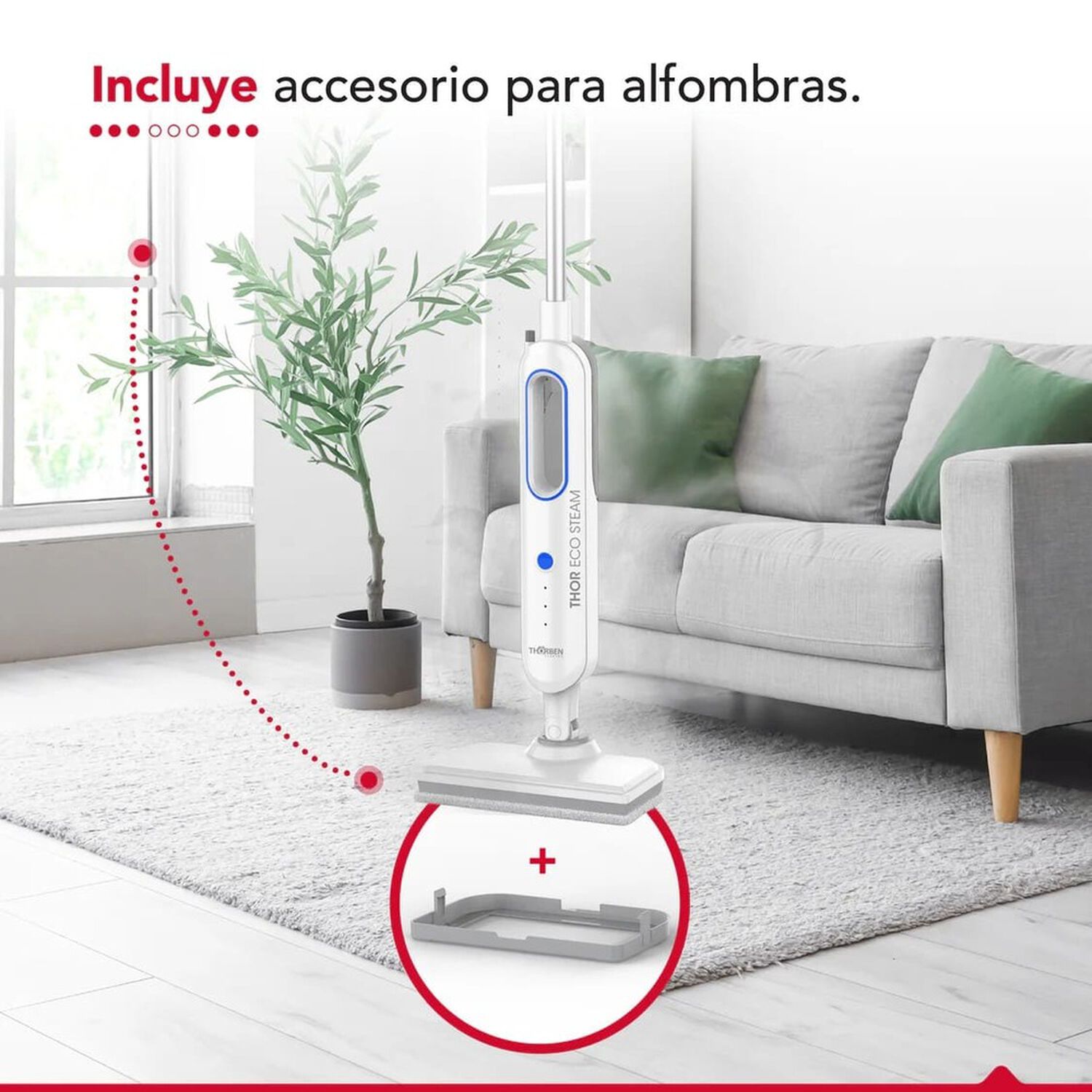 Limpiador Y Desinfectante A Vapor Thor Eco Steam image number 8.0