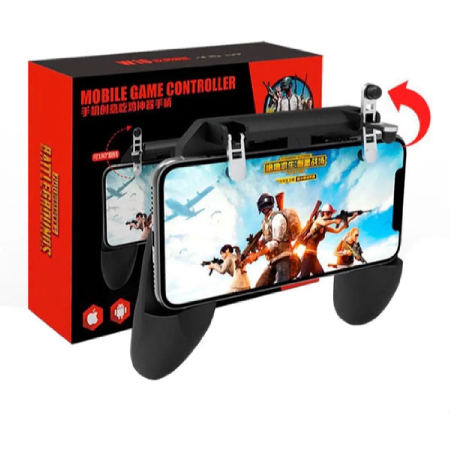 Gamepad Gatillos Joystick Para Android Y Iphone Negro image number 2.0
