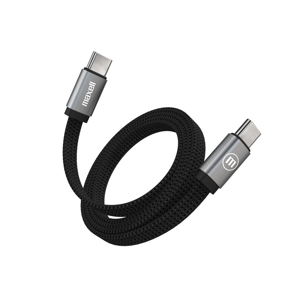 Cable Trenzado Magn&eacute;tico 100w Usb C A Usb C Maxell 2 Metros Carga R&aacute;pida Negro image number 0.0