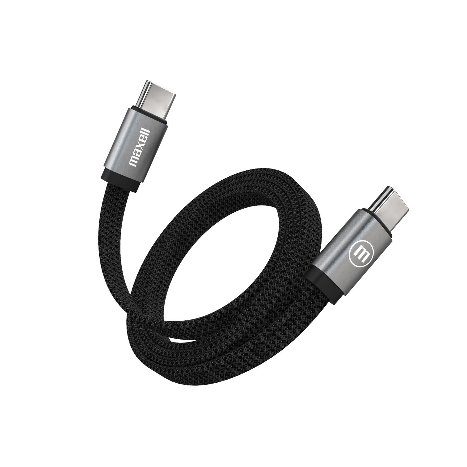 Cable Trenzado Magn&eacute;tico 100w Usb C A Usb C Maxell 2 Metros Carga R&aacute;pida Negro image number 0.0