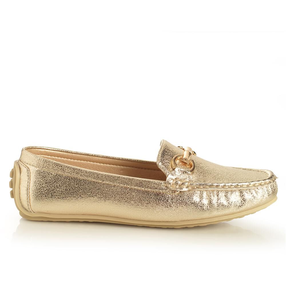 Mocasín Mujer Via Uno Oro image number 0.0