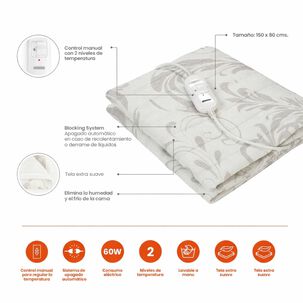 Calientacamas Siegen Sg-5120d4 150x80cm Dise&ntilde;o Elegante