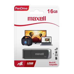 Pendrive Maxell Usbpd 16gb 2.0 Gris