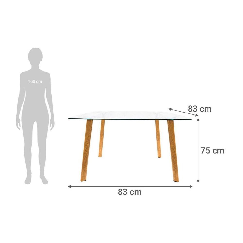 Mesa De Comedor Cristal 80x80cm image number 4.0