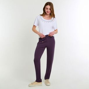 Calza Pretina El&aacute;sticada Tiro Alto Regular Mujer Lesage
